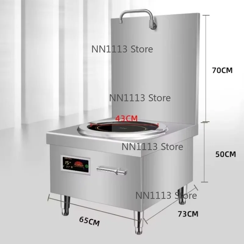 Hot-Selling High-Power Single-Burner Induction Cooker Stainless Steel Commercial Kitchen Electromagnetic Soup Stove Fixed