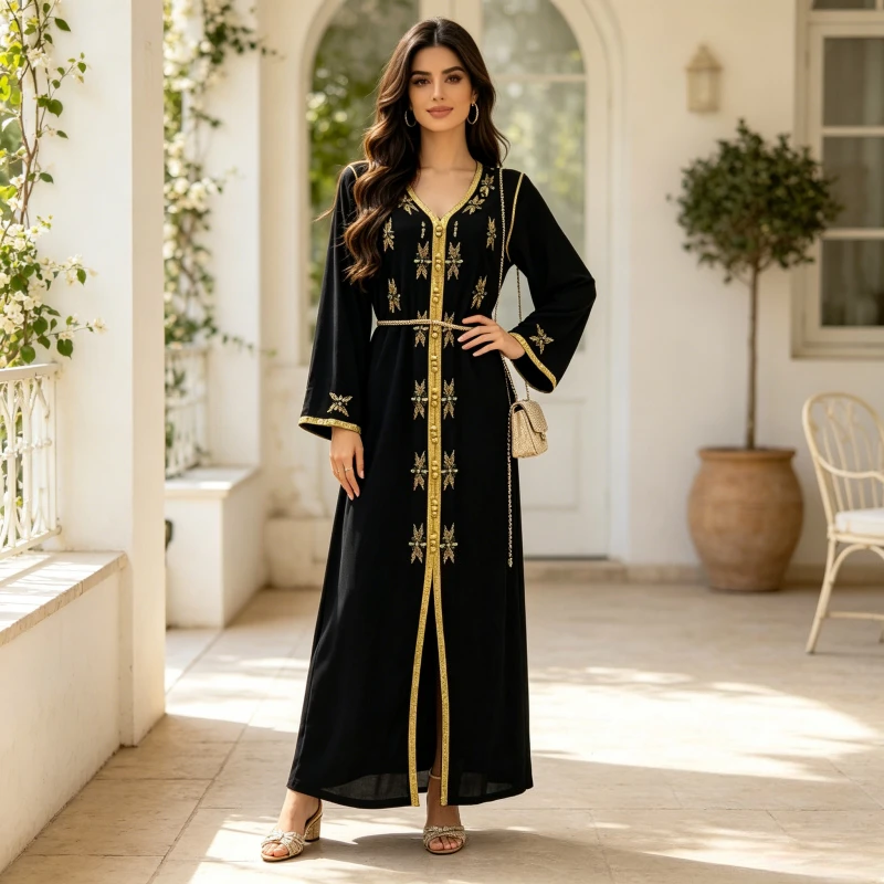 

Dress Women Eid Abaya Party Dresses Diamonds Muslim Ramadan Long Robe Dubai Abayas Kaftan Islam Vestidos Morocco Jalabiya 2026