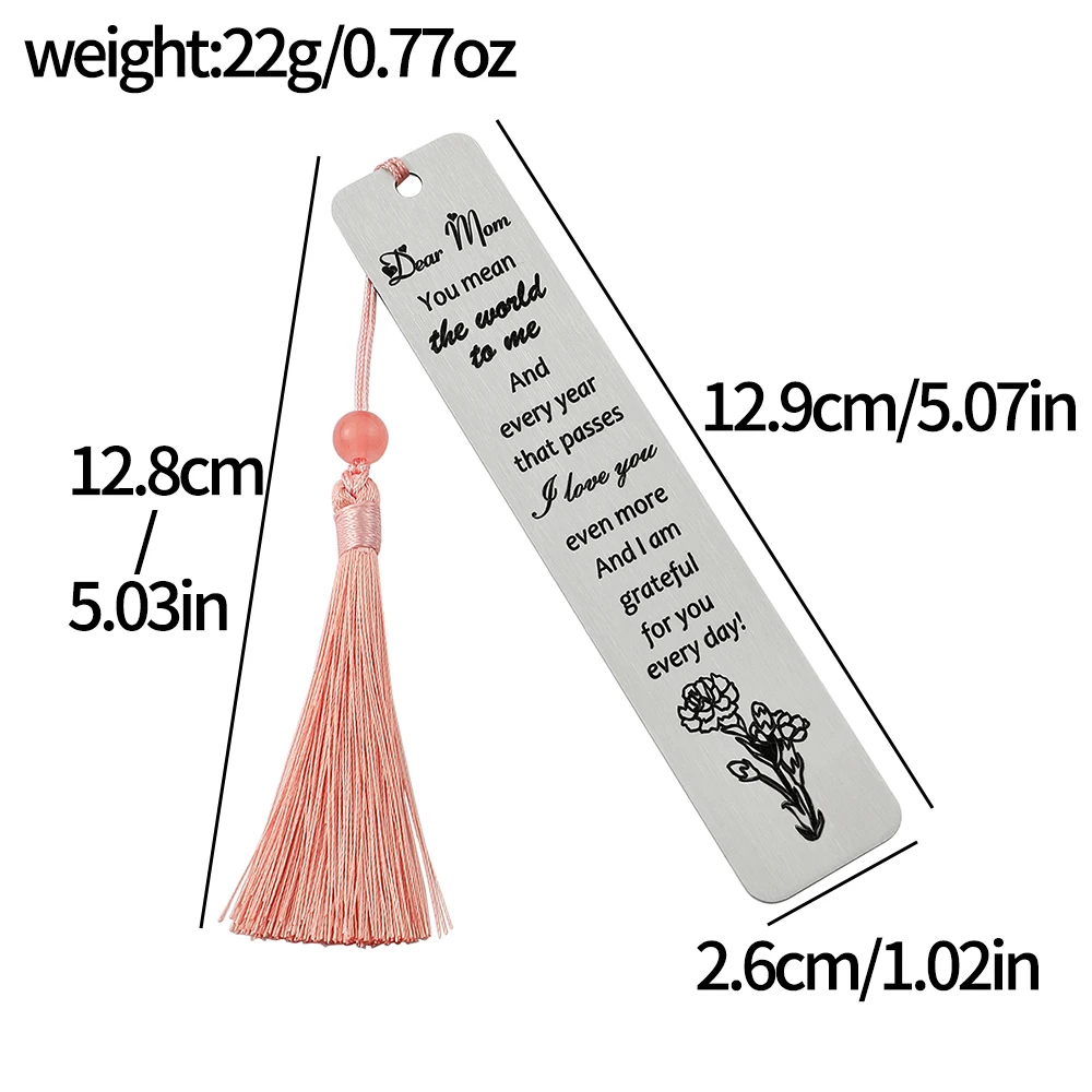 Retro Flower Tassel Bookmark Reading Page Annotation Bookmark Students Create Gift Paper Cards with Classic Text