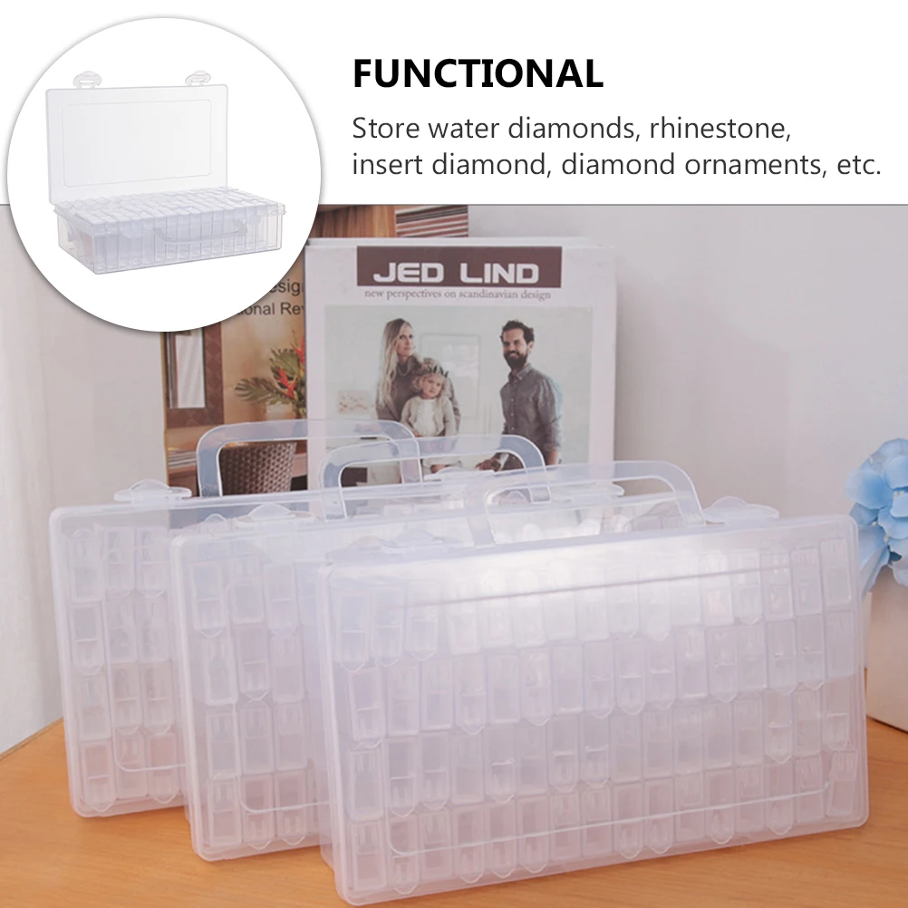 

Jewelry Storage Box Grid Diamond Box Rhinestone Box Diamond Grid Box Rhinestone Box