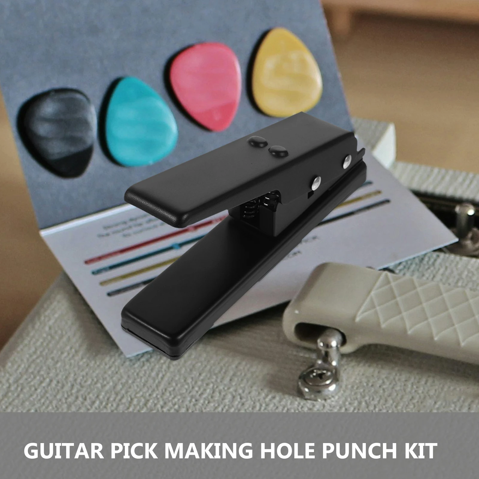 

DIY Guitar Pick Puncher Custom Maker Material Durable Safe Craft Bass Kit Smooth Play Comfort Unique Gift Player Tool Accessory