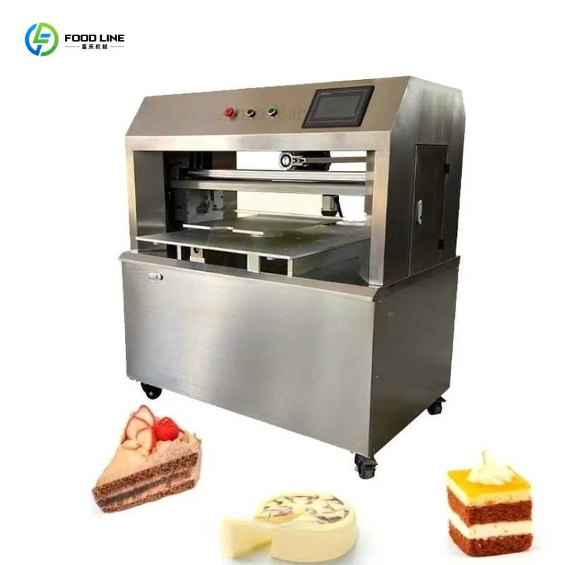 Customized Automatic Vertical Cake Slicer Adjustable Commercial Sponge Chiffon Cake Cutter Round Square Triangle Shape
