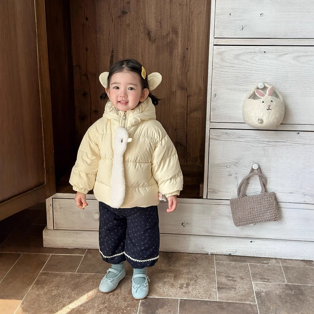 

Children 1-6 Years Girl Down Jacket 2025 Winter Hooded Thicken Warm Windproof Toddler Girls Down Coat Kids Baby Girl Outerwear