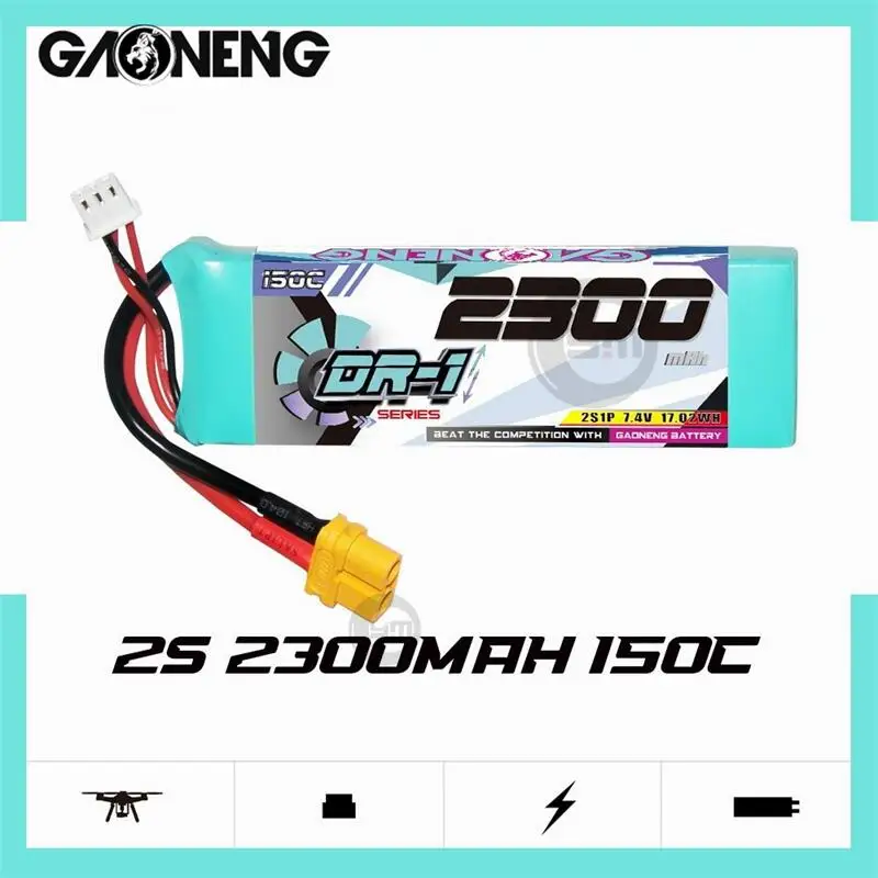 GAONENG GNB DR-1 Series 2300mAh 150C 2S/3S 7.4V/11.1V LiPo Battery With XT60 Plug for Helicopter Quadcopter Drone Trucks Cars