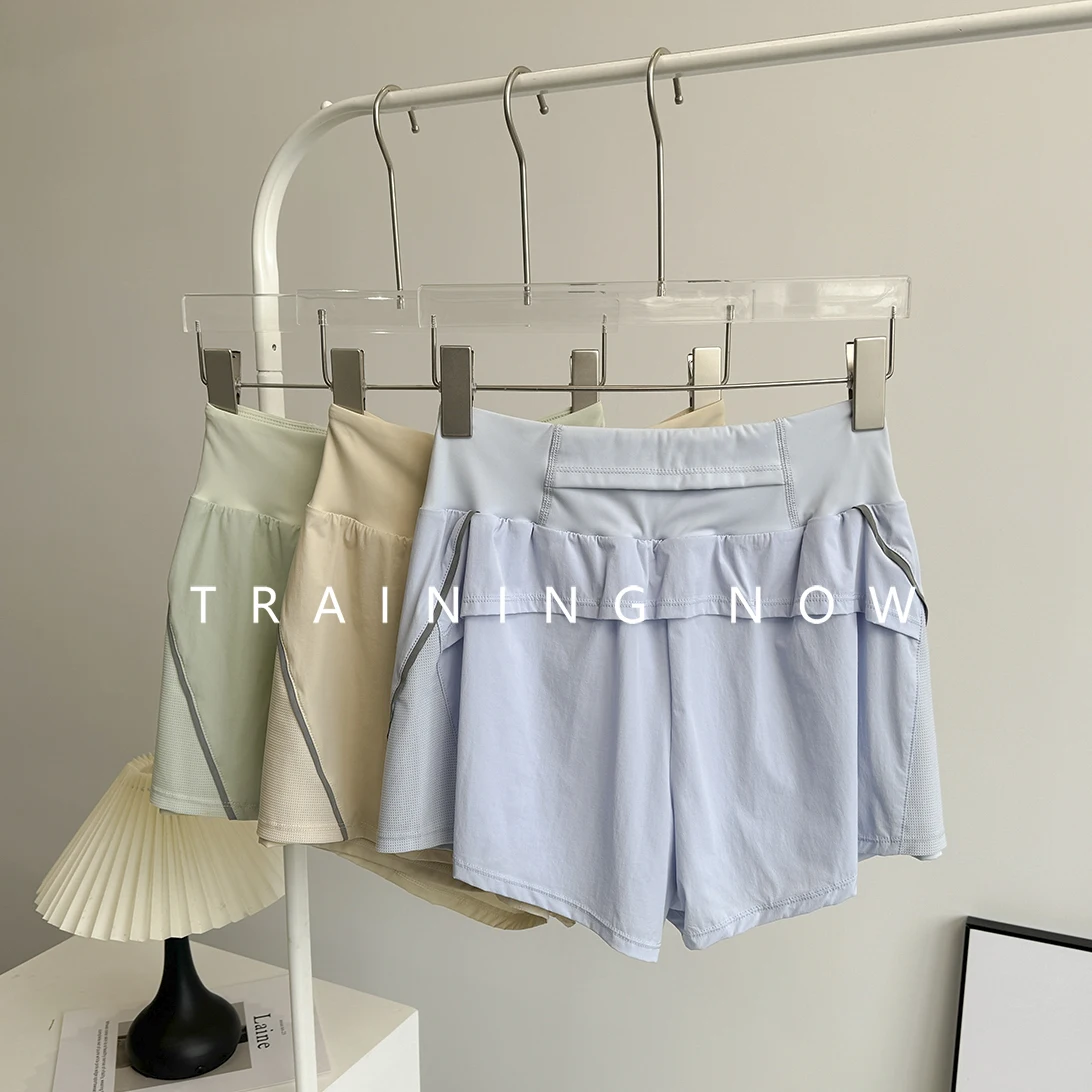 

Loose sports shorts for women in summer two-piece lined yoga quick-drying pants high waist running training fitness pants