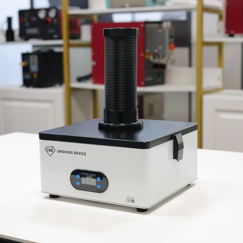 TBK-668 أداة التدخين امتصاص لحام إصلاح الألياف CO2 النقش بالليزر مستخرج الدخان 220 فولت 110 فولت 150 واط