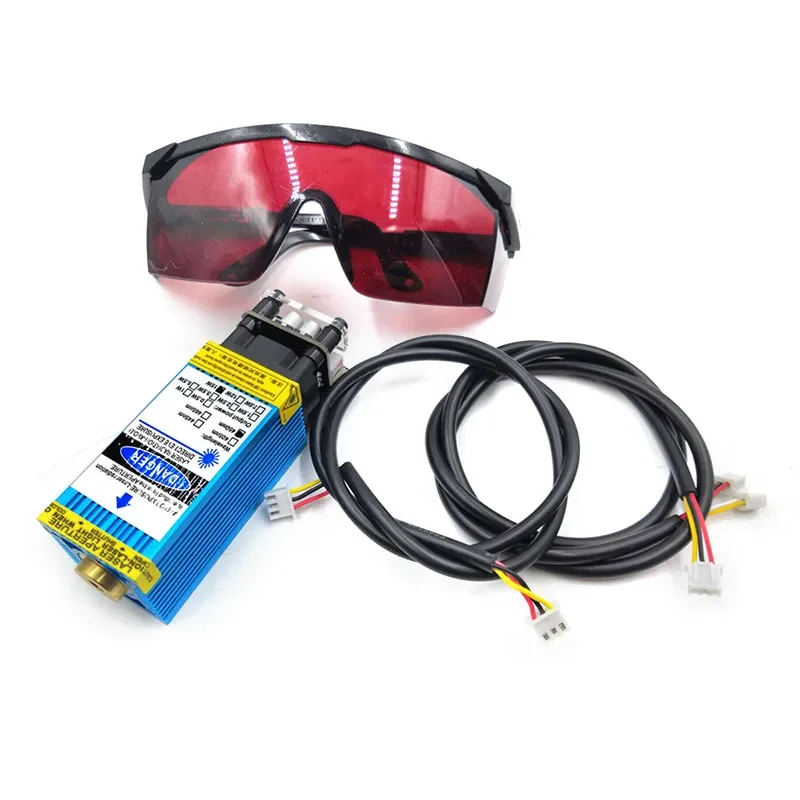 laser module 2.5W/3.5W.5.5W 450nm 33mm Adjust Focus Blue Laser Engraving And Cutting TTL/PWM Control Laser Tube Diode+Glasses