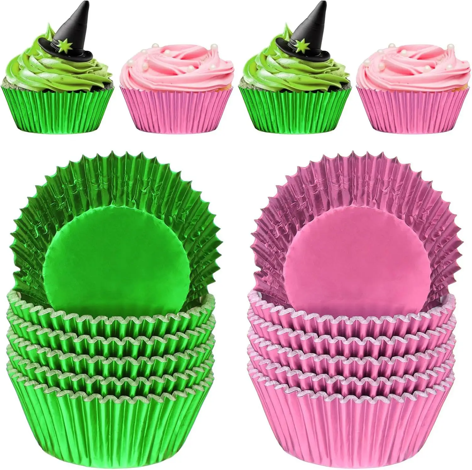 

Heavy-Duty Foil Muffin Liners, 200-Count: Thickened No-Stick Baking Cups That Hold Shape Perfectly for Party Themes