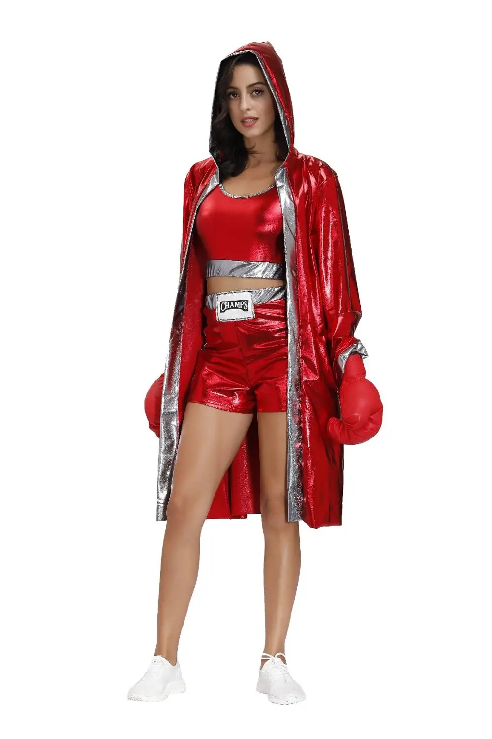 Halloween Carnival Cosplay Boxing Costume Adult Champion Boxer Robe with Gold Belt Suits Cosplay Cool Style Boxing Match Uniform - Image 3