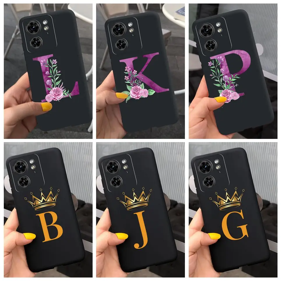 

Чехол для Motorola Edge 40, милый чехол для телефона с изображением букв, чехол для Moto Edge40, силиконовый мягкий чехол из ТПУ, Противоударная защита