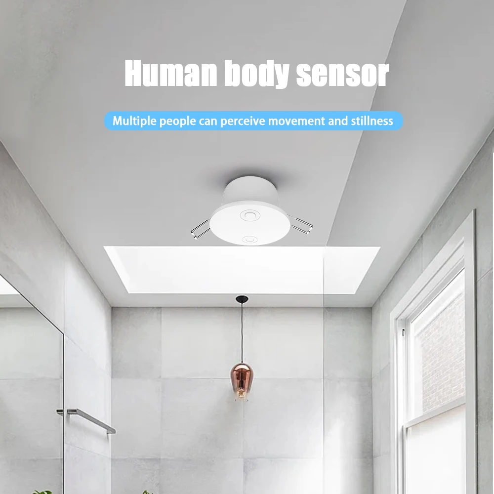 EWelink ZigBee 5.8G Smart Human Presence Detector MmWave Detection Motion Sensor PP Control for Smart Home Security Protection