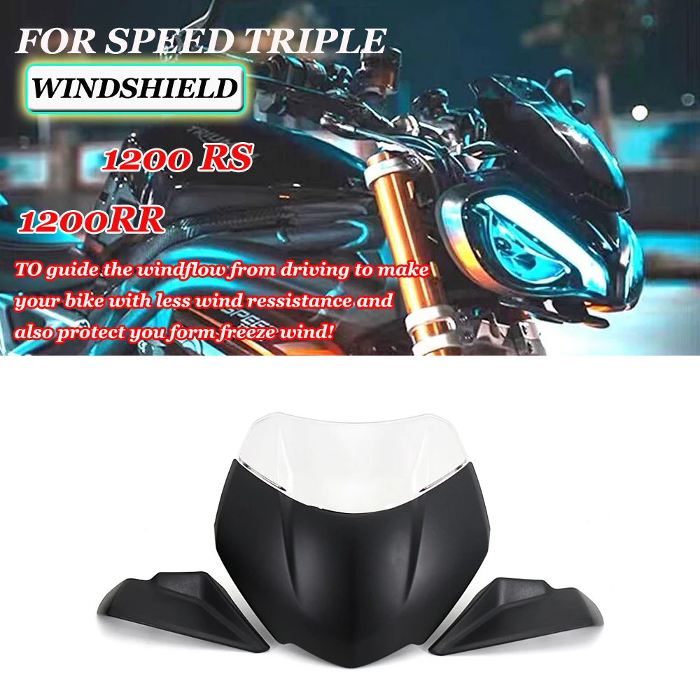 

FOR SPEED TRIPLE 1200 RR 1200 RS Motorcycle Accessories Windshield Windscreen For Speed Triple 1200RS 1200RR Wind Deflectors New