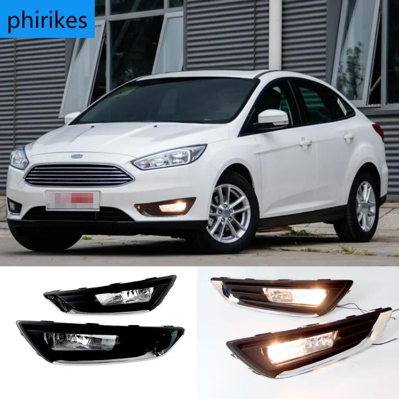 

Car Front Bumper Fog Light Assembly Lampshade H11 Bulb Harness Wire Bracket Cover For Ford Focus Mk3 2015 2016 2017 2018