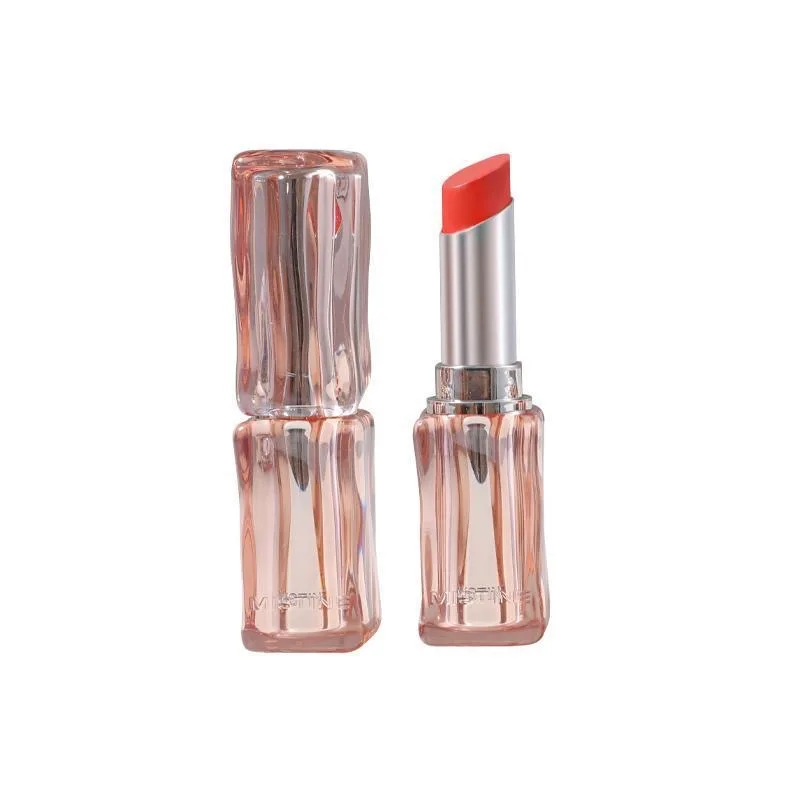 MISTINE ลิปสติก Matte Surface NUDE สี Non Stick CUP ลิปสติก Jelly Balm Moisturizing Tinted Lip Balm Hydrating Vitamin E
