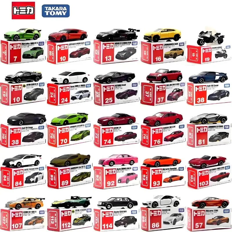 

TAKARA TOMY Tomica Alloy Car Model Red-White Box Series Lamborghini Mercedes Exquisite Car Models for Collection Kids Toy Gifts