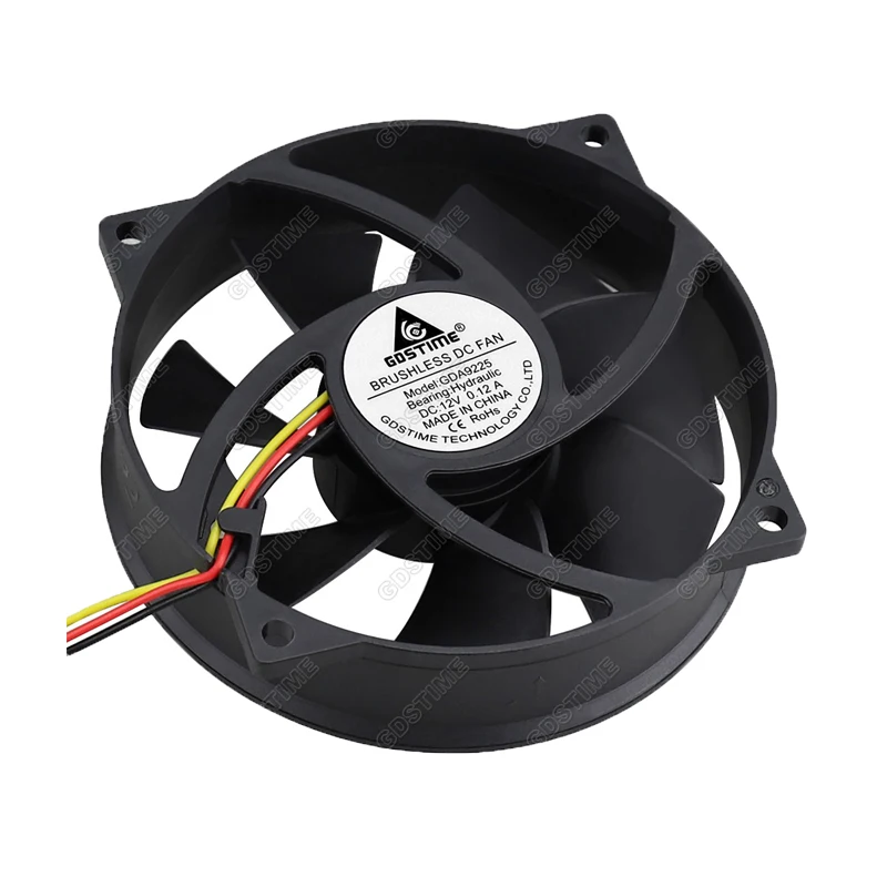 Gdstime 1PCS 9225 Runde DC Fan 12V Bürstenlosen Axial Computer CPU Kühler Lüfter 9cm 92mm x 25mm 3Pin2510