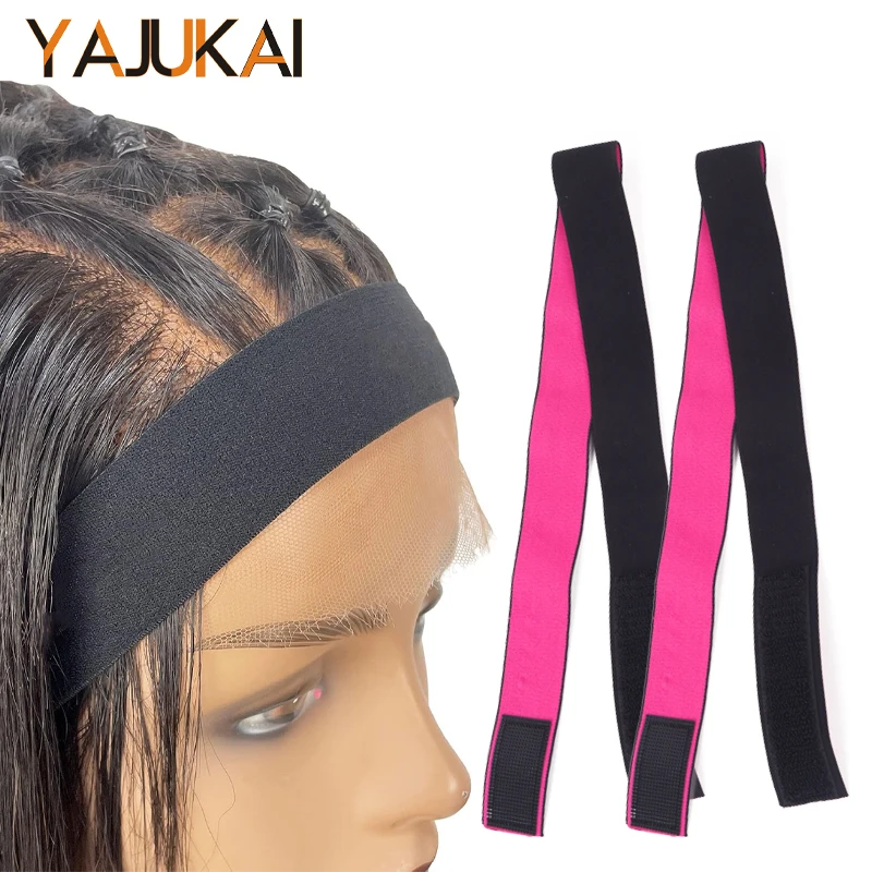 

1Pcs Melt Band For Lace Frontal Black Edge Adjustable Elastic Band For Making Wig Caps 58Cm Wig Headband Lace Band For Hair 3Cm