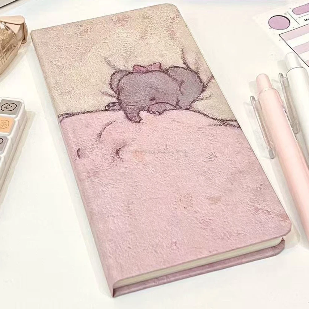 Cartoon Illustration Cute Little Elephant Schedule Planning Notebook Color Inner Page Daily Planner Portable Pocket Book