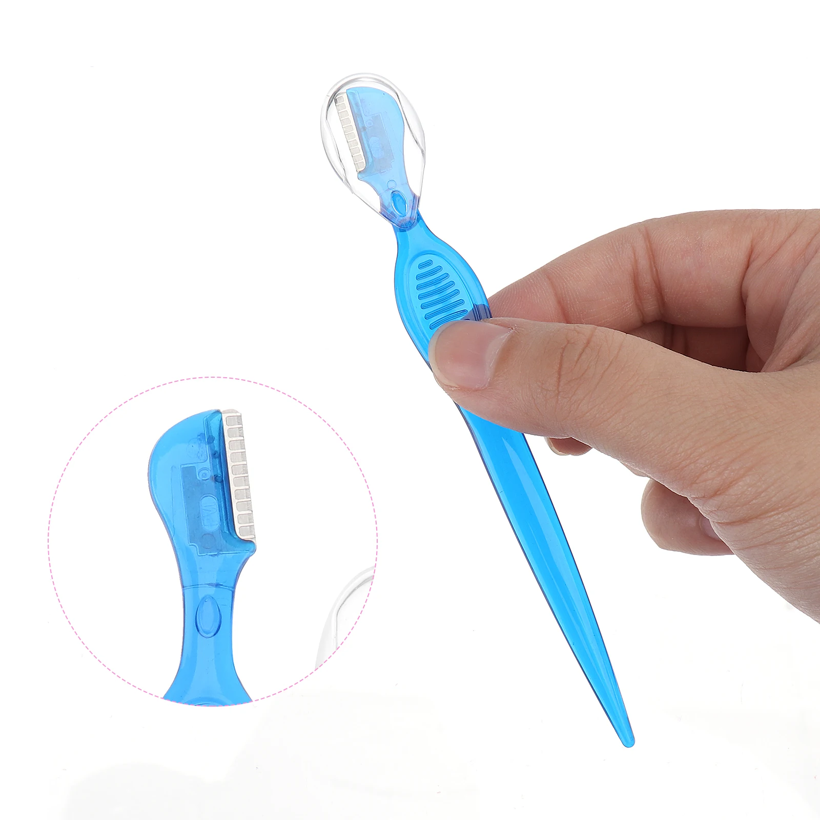 

Eyebrow Razor Stainless Steel Trimmer Random Color Portable Slim Pain-Free Eyebrow Care Kit Easy Safe Grooming Facial Hair