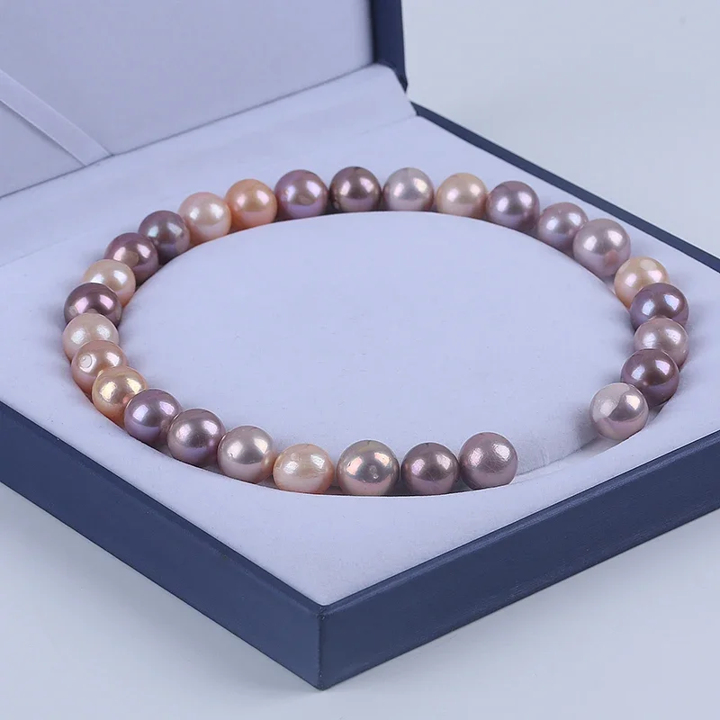 

10-13mm Freshwater Edison Pearls Natural Pink Purple Color Edison Round Pearl For Fashion Jewelry