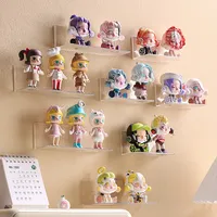 10/15cm Clear Acrylic Floating Shelf Self Adhesive Storage Shelf Wall Decoration Toys Bookshelf Bathroom Soap Dispenser Holder