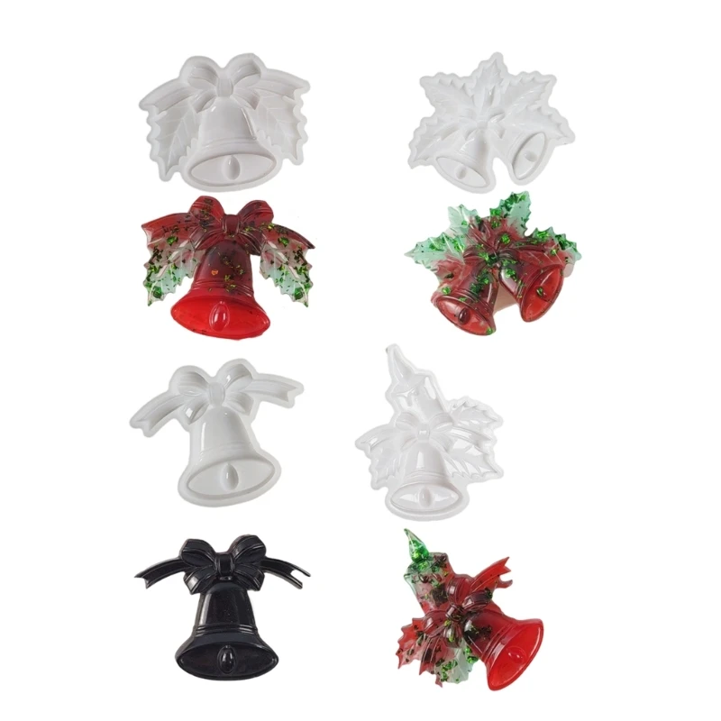 Sturdy Silicone Bell Shaped Mold Fashion Accessory for Christmas Festive Wall Art and Desktop Daily Use Embellishments