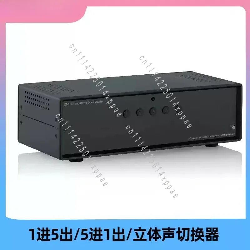 Amplifier Signal Selector Splitter Manual 5-Way Balanced XLR Audio Switcher Box 1(5)-IN-5(1)-OUT