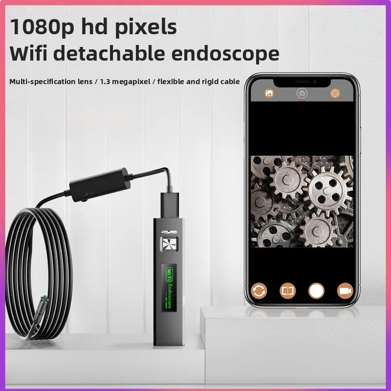 Android high definition wireless wifi mobile phone endoscope apple car lens industrial pipe camera peep mirror