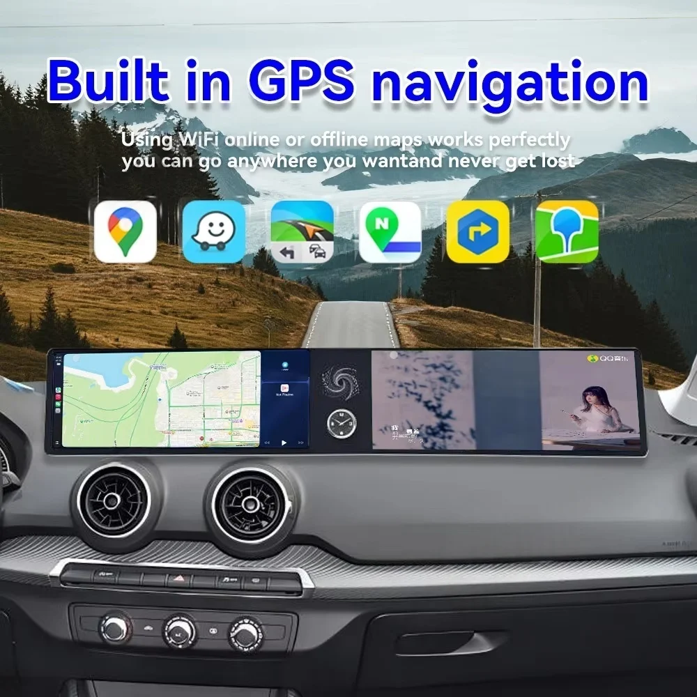 AA 12,3-Zoll Dual-Screen Qualcomm Carplay Android Auto-Multimedia-System für Audi Q2 2018-2024 GPS-Navigation Autoradio-Haupteinheit