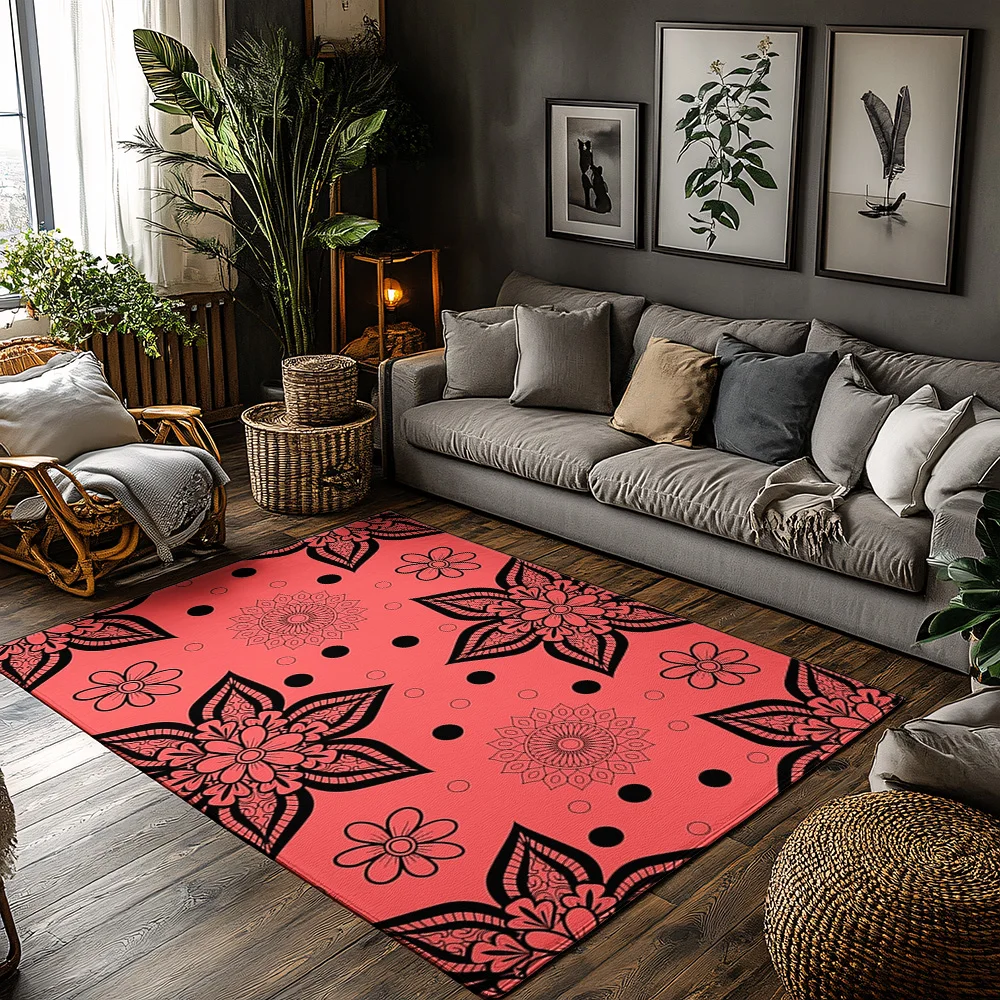 

Наволочка в стиле бохо Мандала Напольный коврик Декоративный ковер Племенный узор Акцент Художественный домашний декор Уникальный подарок Современный Лайн