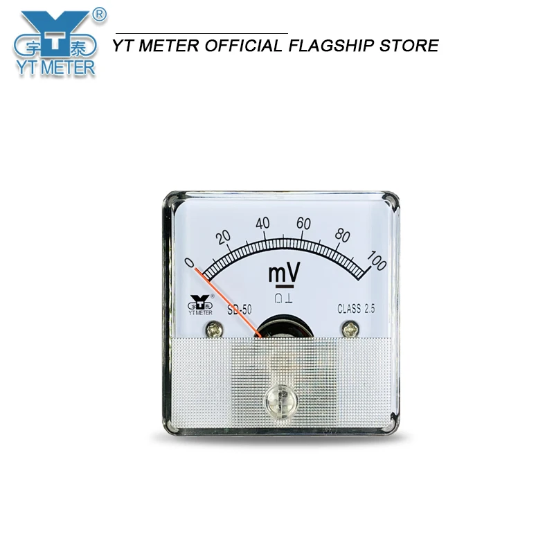 

SD50 DC millivolt meter 50mV 75mV 100mV Pointer voltmeter DH50 CZ50 Small voltage 45mm