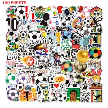 스포츠 축구 테마 스티커, 수하물 스케이트보드 그래피티 스티커, 어린이용 장난감, 생일 파티, 피나타 필러, 100 개/가방 