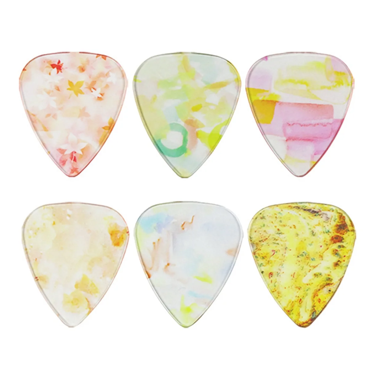 Transparent Picks, Guitar Picks, Folk Guitar, , Personalized Color Transparent Picks B