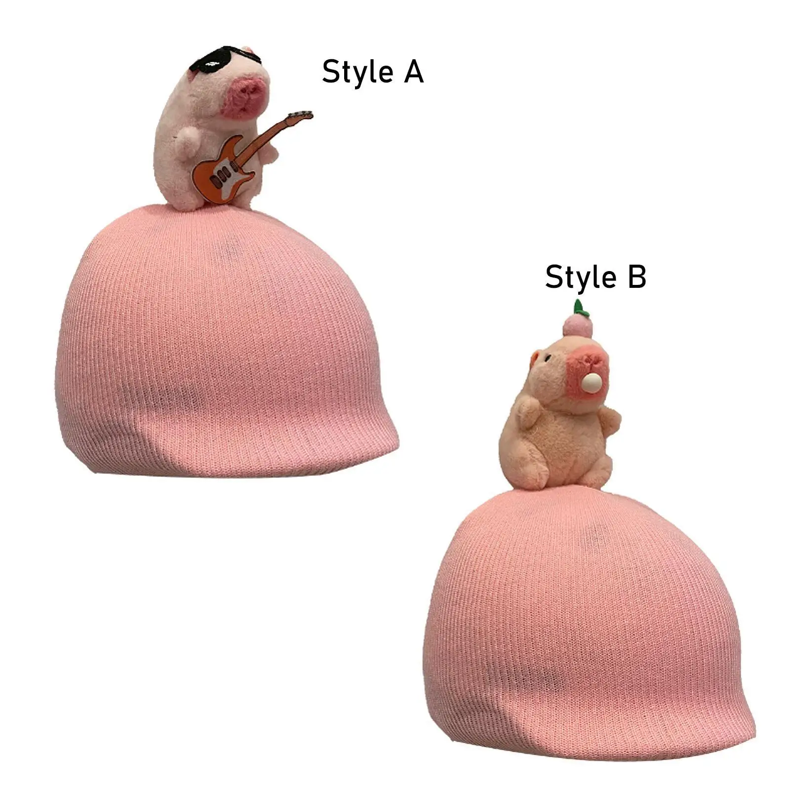 Ski Helmet Cover Helmet Decoration Pink Animal Shaped Decorative Cute Soft Funny
