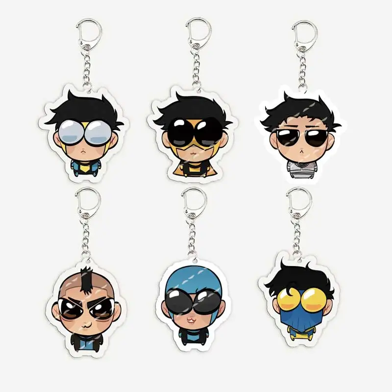 Hot Adult Animated Superhero Chibi Keychains for Women Accessories Bag Mark Omni Man Atom Eve Keyrings Fans Friends Gifts