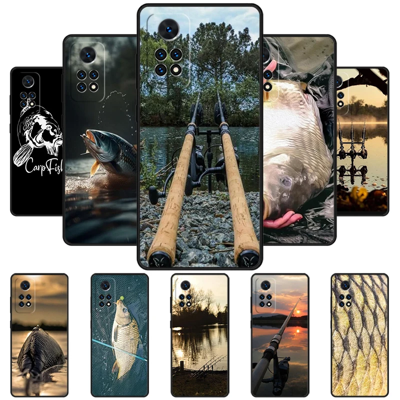 Carp Fishing Fish Phone Case For Redmi Note 11 EPro 11S 10 10T 9S Promax 8 Pro Xiaomi Mi 10 11 12X 12S Ultra Cover