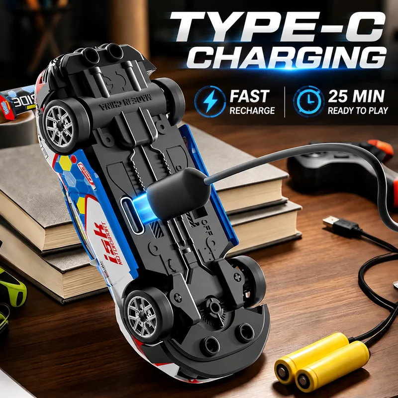1:64 True-to-Scale Die-Cast Alloy RC Drift Car Realistic Sports Racing Car Remote Control Toy Optional Display Case Drift Track view 5