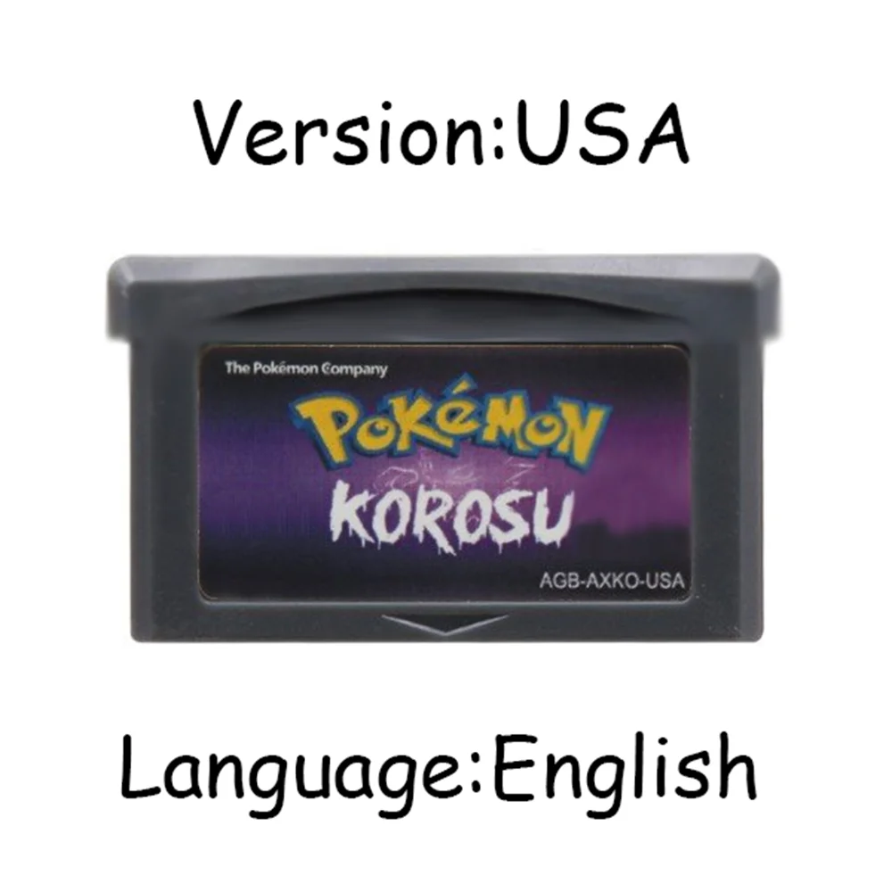 GBA Pokemon Series Game Cartridge Silver Rival Rom Hack 32 Bit Video Game Console Collection Card image 3