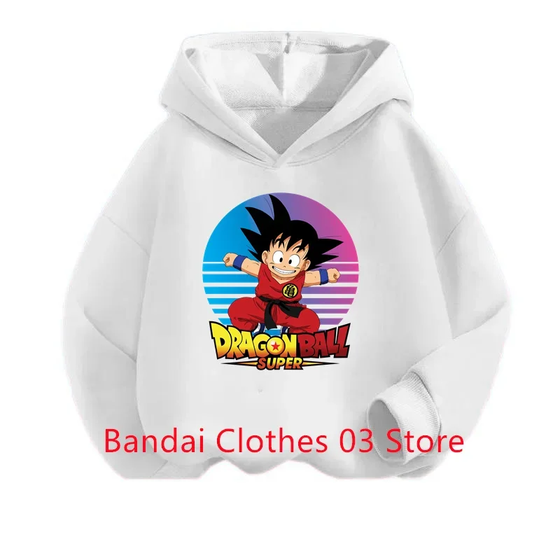 Felpa con cappuccio vestiti per bambini Dragonball top da 2 a 12 anni capispalla ragazzo Goku felpa per bambini ragazza 2024 abbigliamento primaverile madre