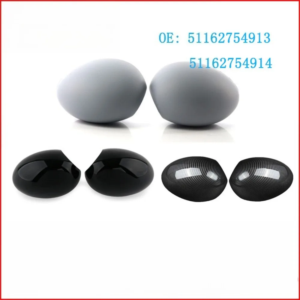 Door Mirror Cover Left Right Glossy Black Replacement for Cooper R55 R56 R57 R58 R59 R60 R61 Exterior Mirror Cover