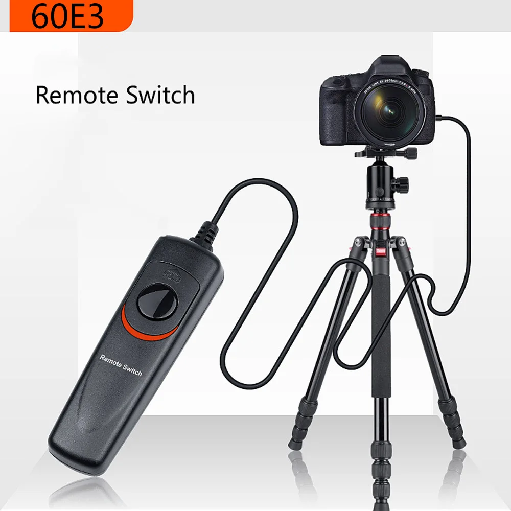 RS-60E3 Remote Control Shutter Release for Canon R RP R6 R6II R7 R8 R10 R100 M5 M6 Mark II G10 G11 G12 G15 G1X G1XII SX50 DSLR