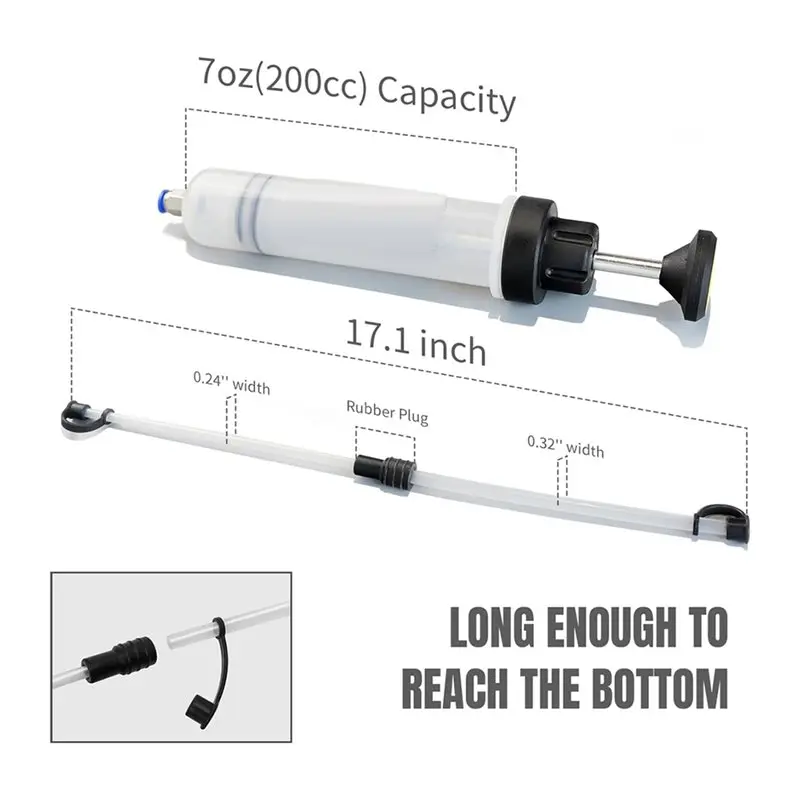 24-Hour Delivery Automotive Fluid Extractor Pump, 200 Cc Oil Extractor Pump With Hose, Sealed Upgraded Oil Change System