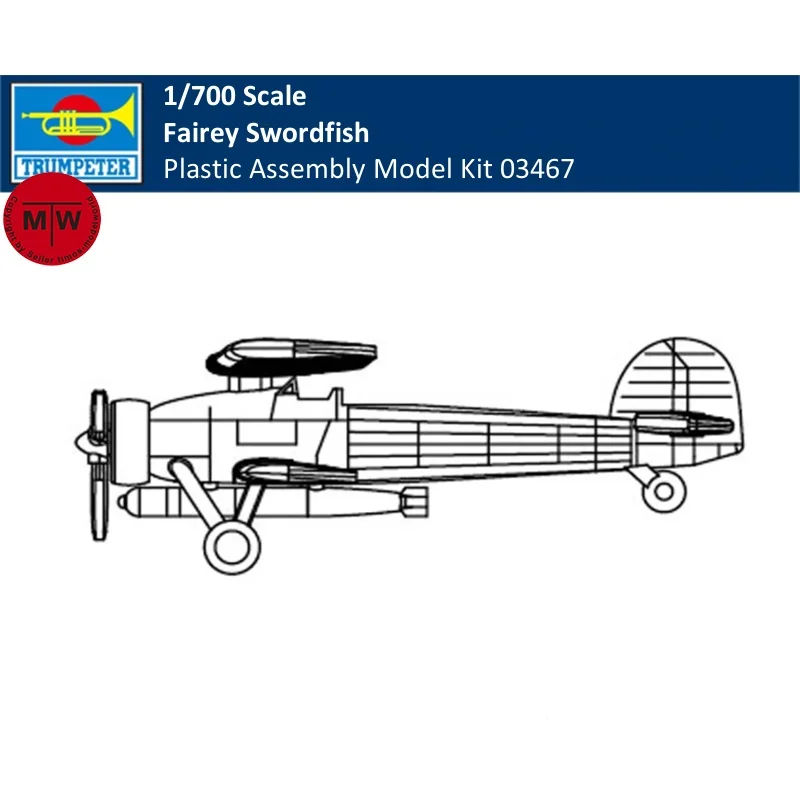 

Набор для сборки пластиковой модели военного самолета Fairey Swordfish Trumpeter 03467 в масштабе 1/700