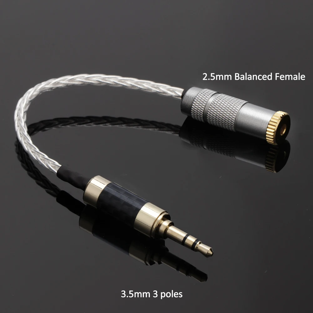 HiFi 6,5mm 4,4mm 3,5mm 2,5mm Adapterkabel für Gitarre Kopfhörerverstärker zu Lautsprecher Audio-Adapterkabel 7N OCC Versilbertes Kabel – Detail 3