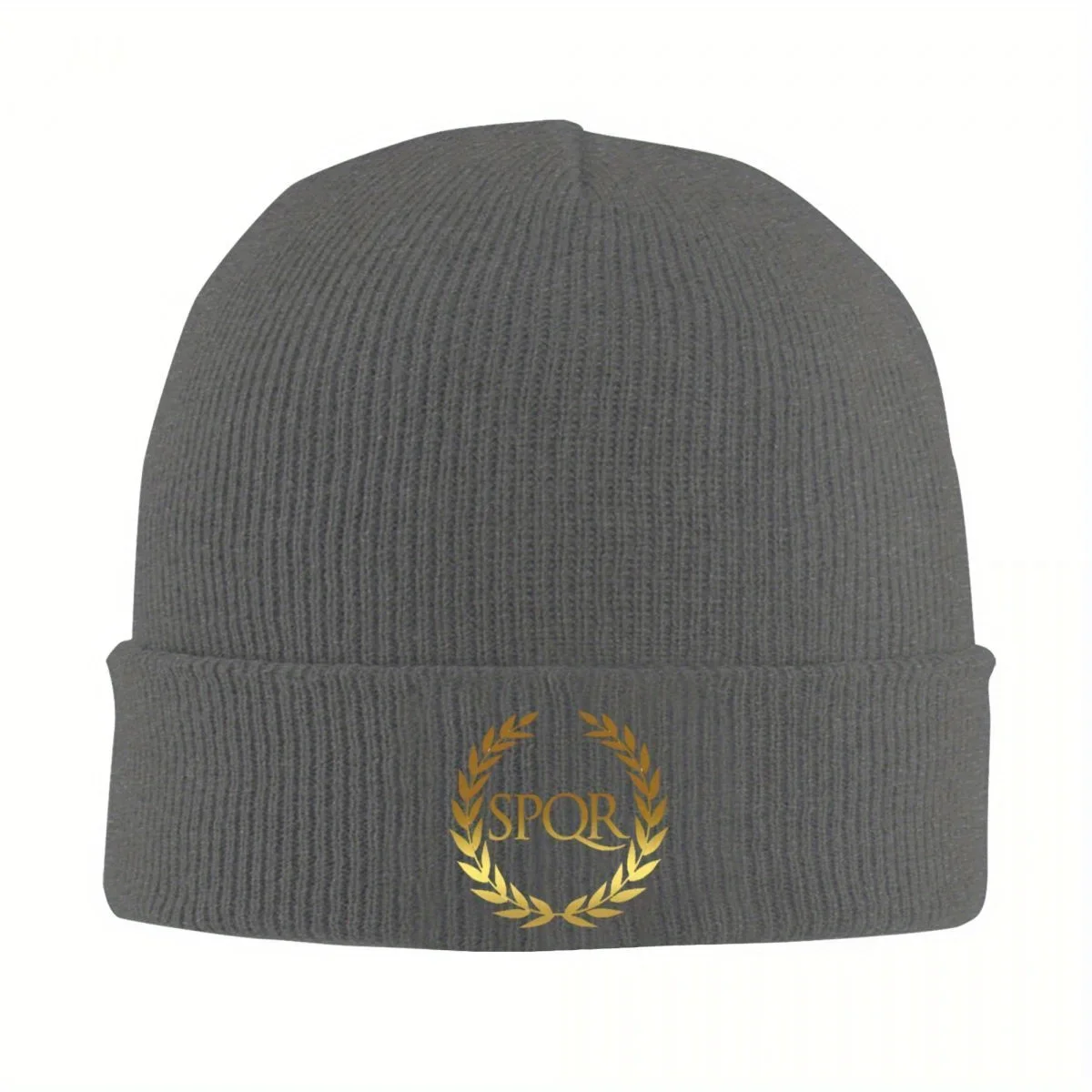 2026 Roman SPQR Warm Knitted Cap Fashion Bonnet Hat Autumn Winter Outdoor Beanies Hats for Men Women Adult
