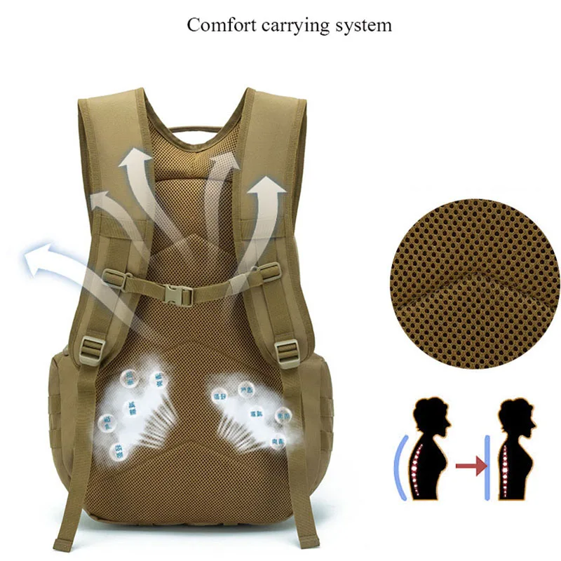 Imagem -05 - Mochila de Montanhismo e Caminhada da Oulylan para Homens e Mulheres Grande Capacidade Camo Touring Army Outdoor Tactical Bolsa Novo