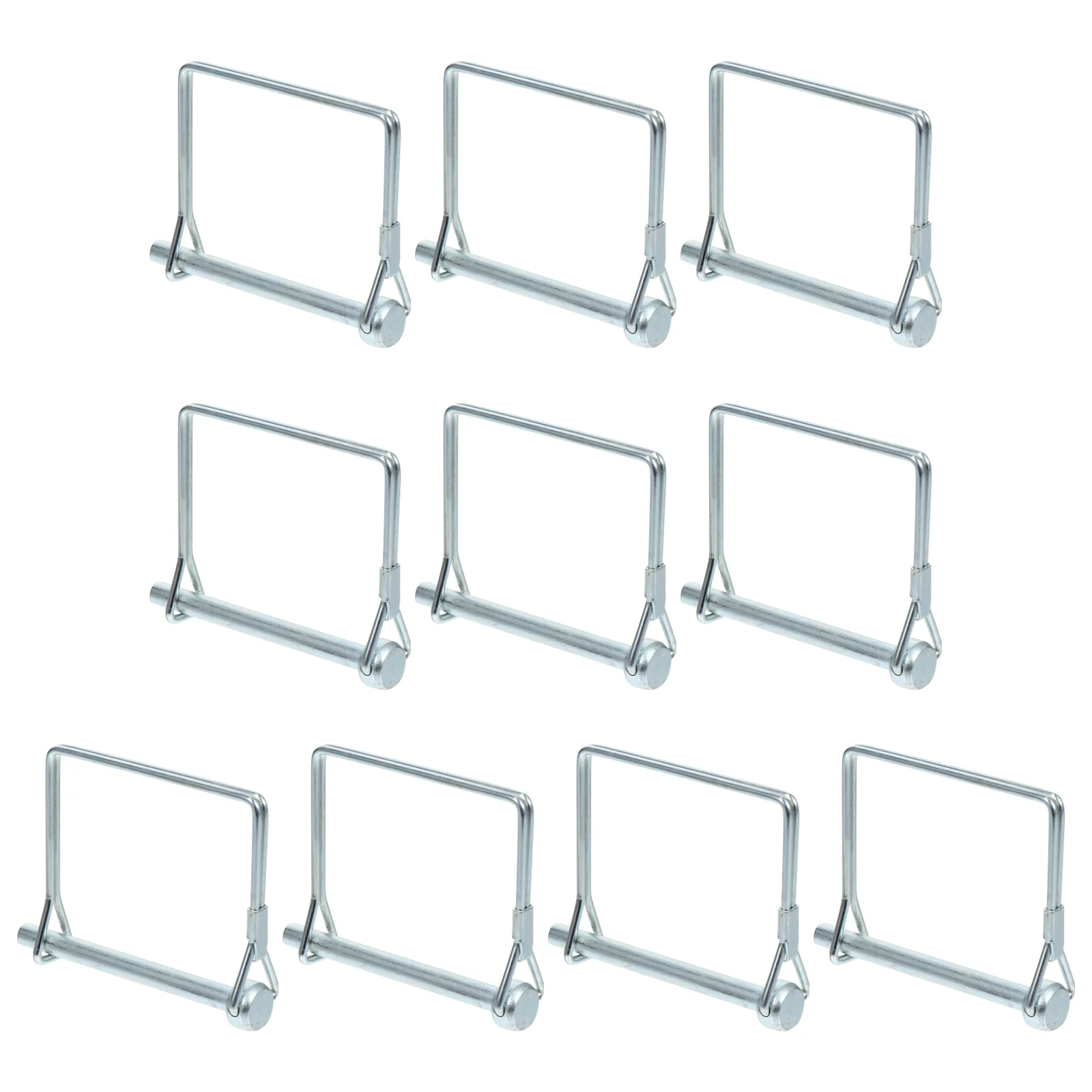 

10Pcs Coupler Pin Square Shaft Locking Hitch Pin High Strength Carbon Steel Durable for Farm Trailer Lawn Garden
