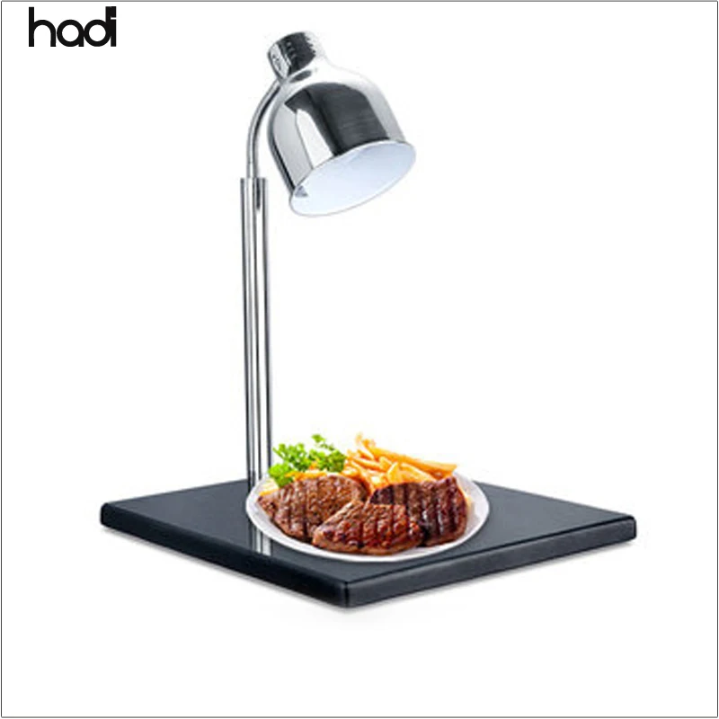 

HADI Industrial Kitchen Table Lamp Modern Hotel Lamp Black Marble Base Stainless Steel 250W Carving Station Heating Lamp Cheap