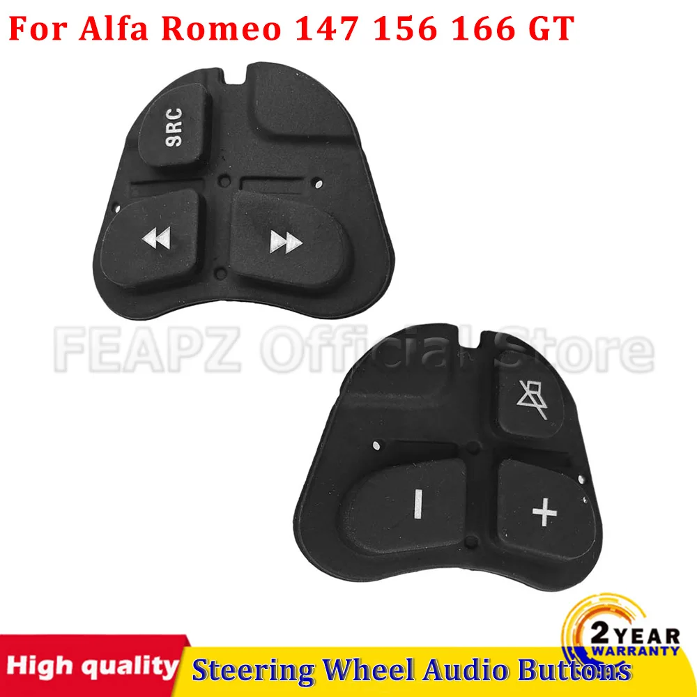 

Для Alfa Romeo 147 156 166 GT автомобильные многофункциональные резиновые кнопки на руле, аудиокнопки, аксессуары для салона автомобиля
