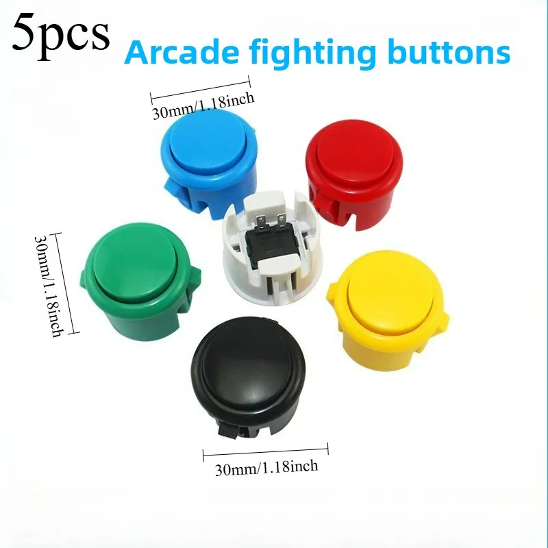 

5pcs 30mm Card Type Big Button for Arcade Fighting Machine King of Fighters Accessories